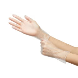 McKesson Vinyl Exam Gloves X-Large NonSterile Clear Smooth Standard Cuff Length 130 per Box