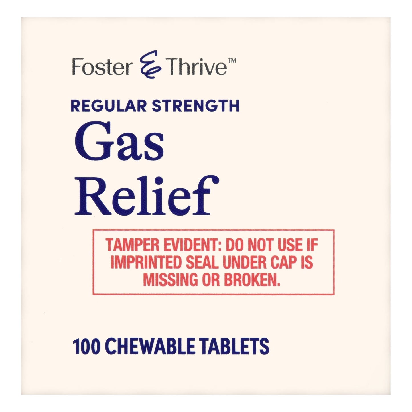 Foster & Thrive™ Gas Relief 80 mg Simethicone Chewable Tablets, Mint Flavor