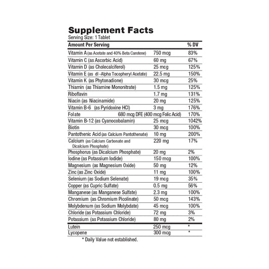 Geri-Care® Senior Tabs Multivitamin/Multimineral Supplement for Adults 50+