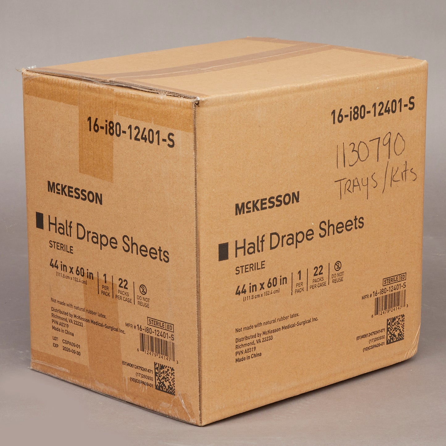 DRAPE, SURGICAL HALF DRAPE STR44"X60" (22/CS)