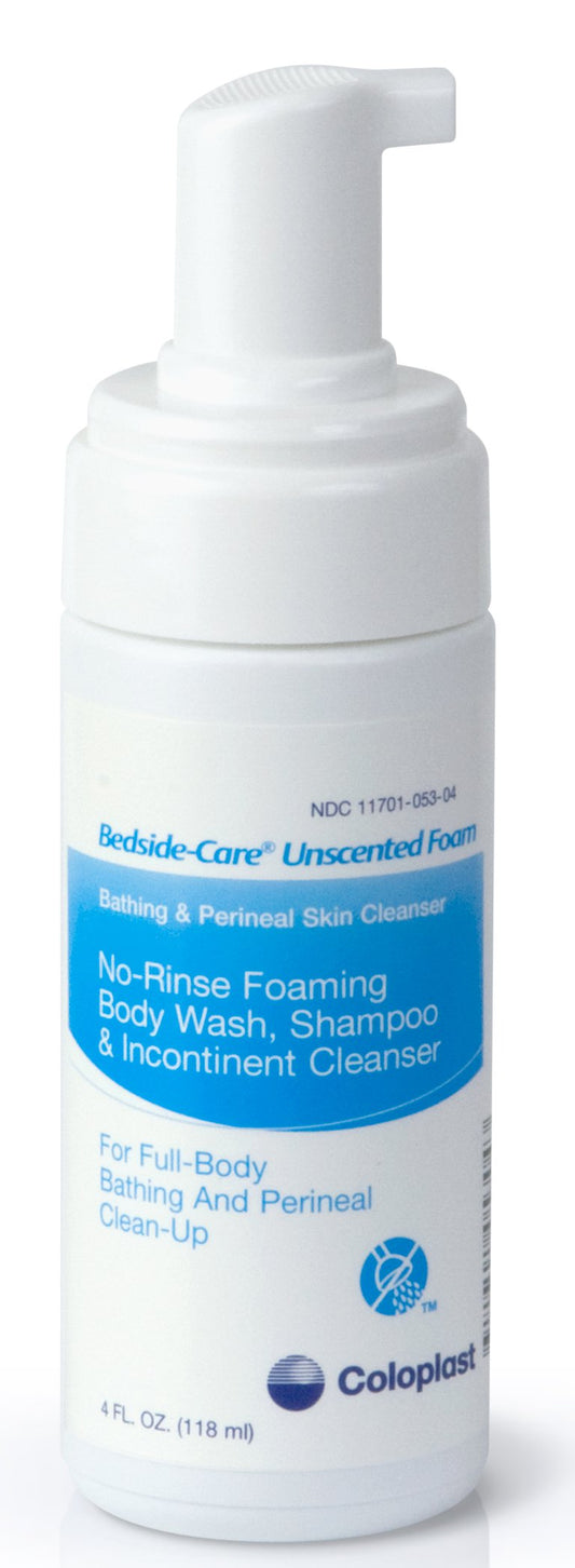Coloplast Bedside-Care Foam Cleanser, Unscented, Shampoo and Body Wash, 4 ounces