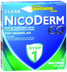 NICODERM CQ, PATCH CLR 21MG/24HR (14/BX)