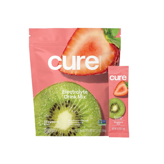 Cure Electrolyte Drink Mix, Strawberry Kiwi, 7.7-gram Packets