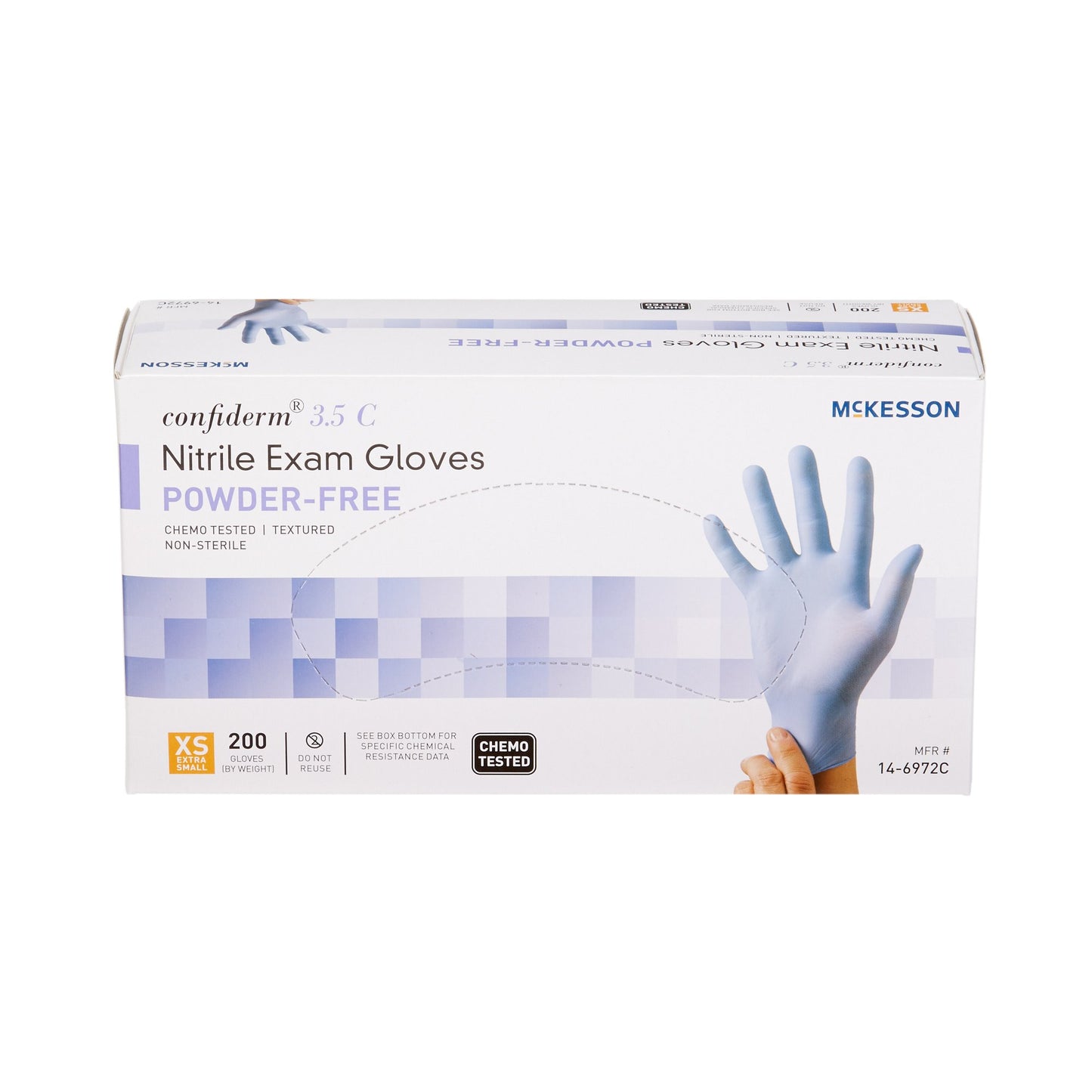 GLOVE, EXAM NTRL XS N/S CHEMO 3.5C (200/BX 10BX/CS)