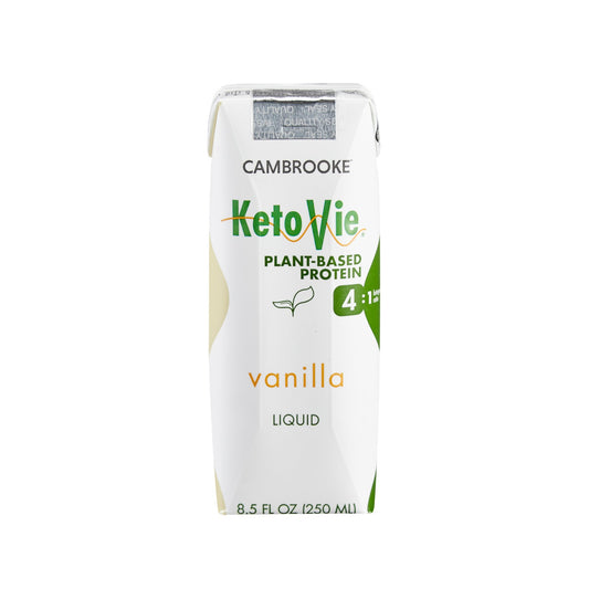 Oral Supplement KetoVie 4:1 Plant-Based Protein Vanilla Flavor Liquid 8.5 oz. Carton