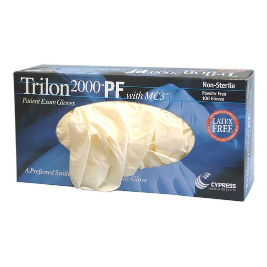 GLOVE, EXAM VNYLSTRCH MED N/S TRILON-2000 (100/BX 10BX/CS)