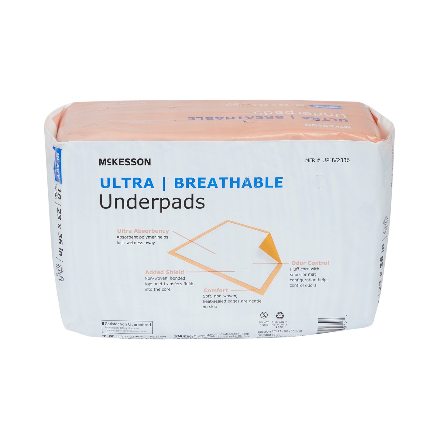 UNDERPAD, HEAVY ABSRB 23X36 (10/BG 6BG/CS)