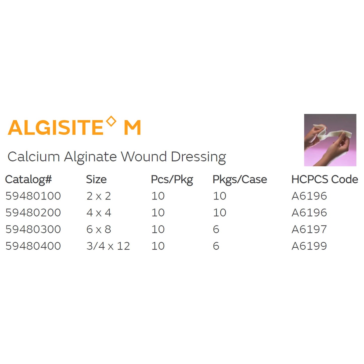 Alginate Dressing AlgiSite M 4 X 4 Inch Square