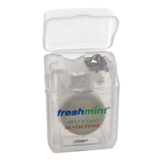 Dental Floss Freshmint Waxed 12 Yard Length Mint Flavor