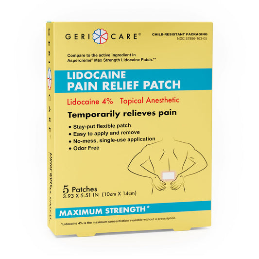 Topical Pain Relief Geri-Care 4% Strength Lidocaine Patch
