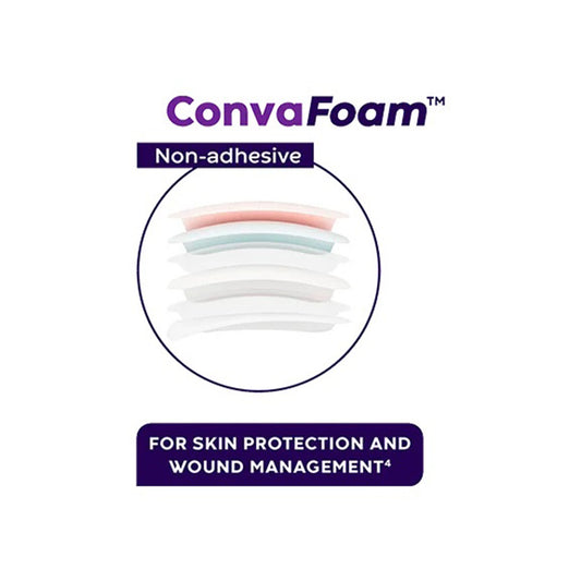 ConvaFoam™ Border Silicone Adhesive Foam Dressing, 8 x 8 Centimeter