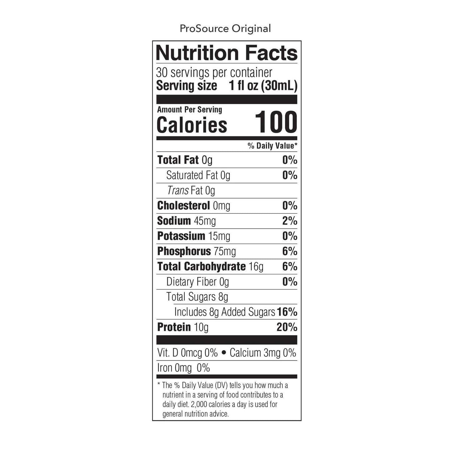 Oral Supplement ProSource Neutral Flavor Liquid 30 oz. Bottle