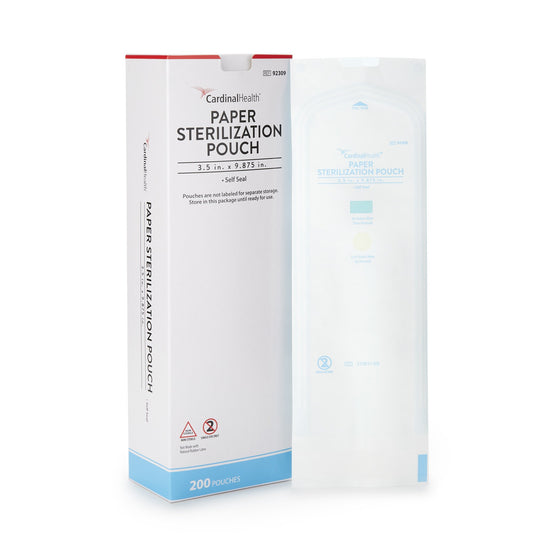 Cardinal Health™ Sterilization Pouch, 3.5 x 9.875 Inch