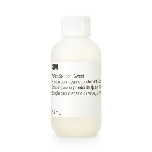 3M Sweet Fit Test Solution, Saccharin Solution, 55 mL, Clear Bottle