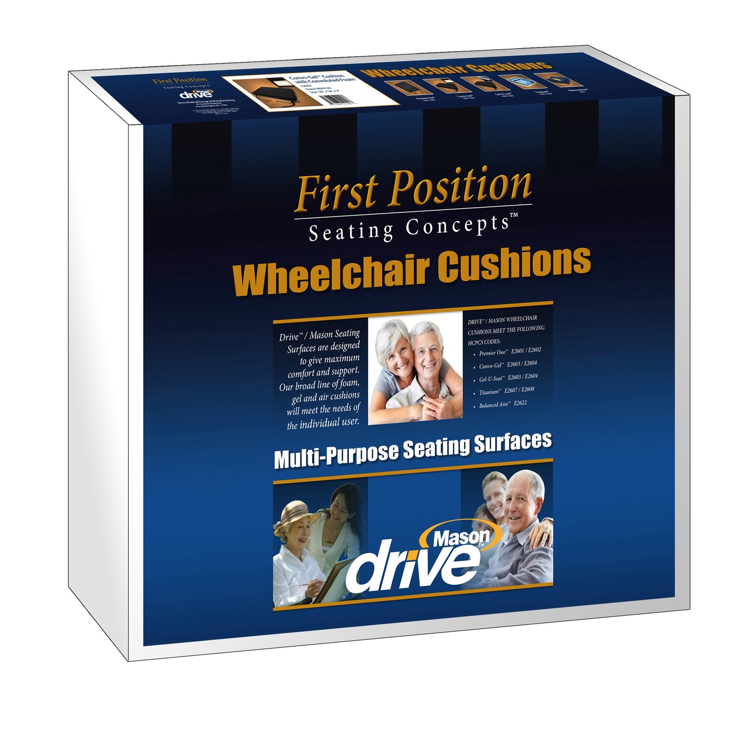 Seat Cushion Premier One 20 W X 16 L X 3 D Inch Foam