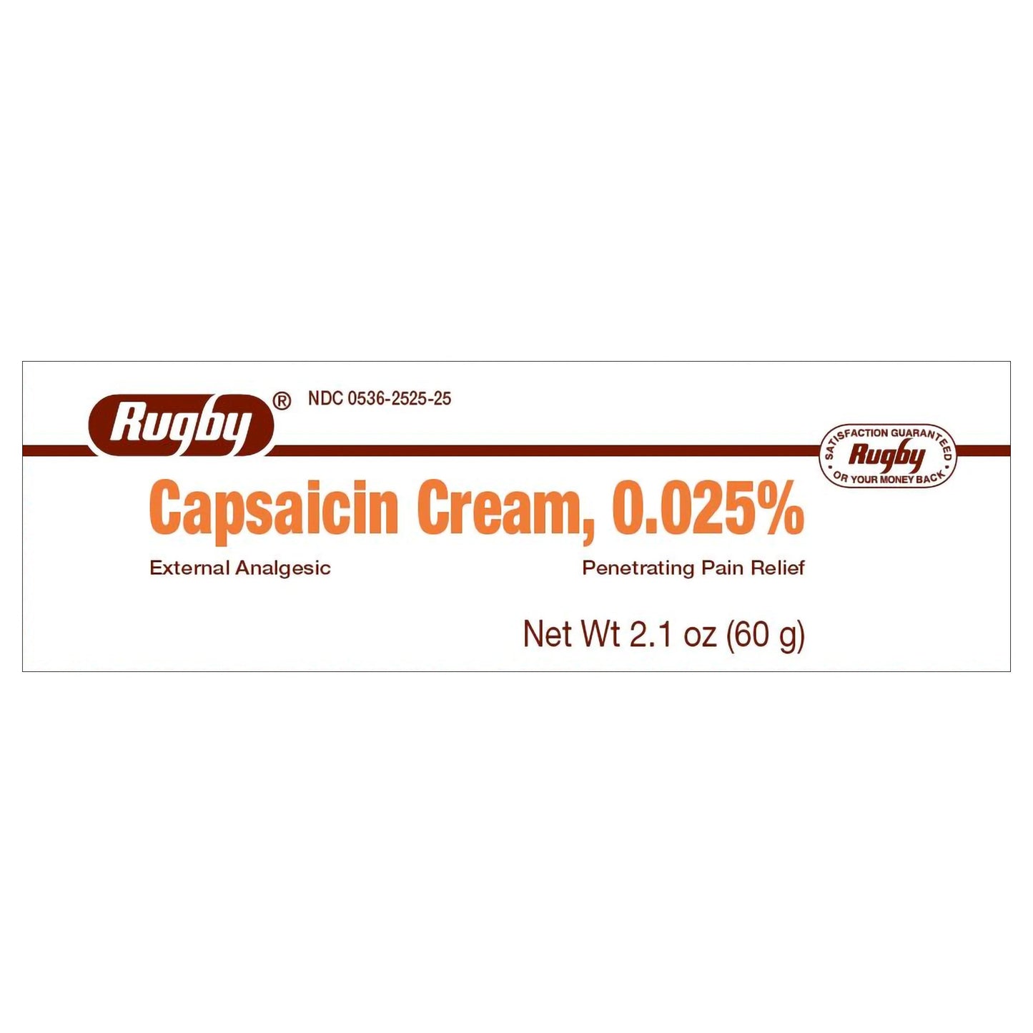 Rugby® Capsaicin Topical Pain Relief, 2.1-ounce Tube