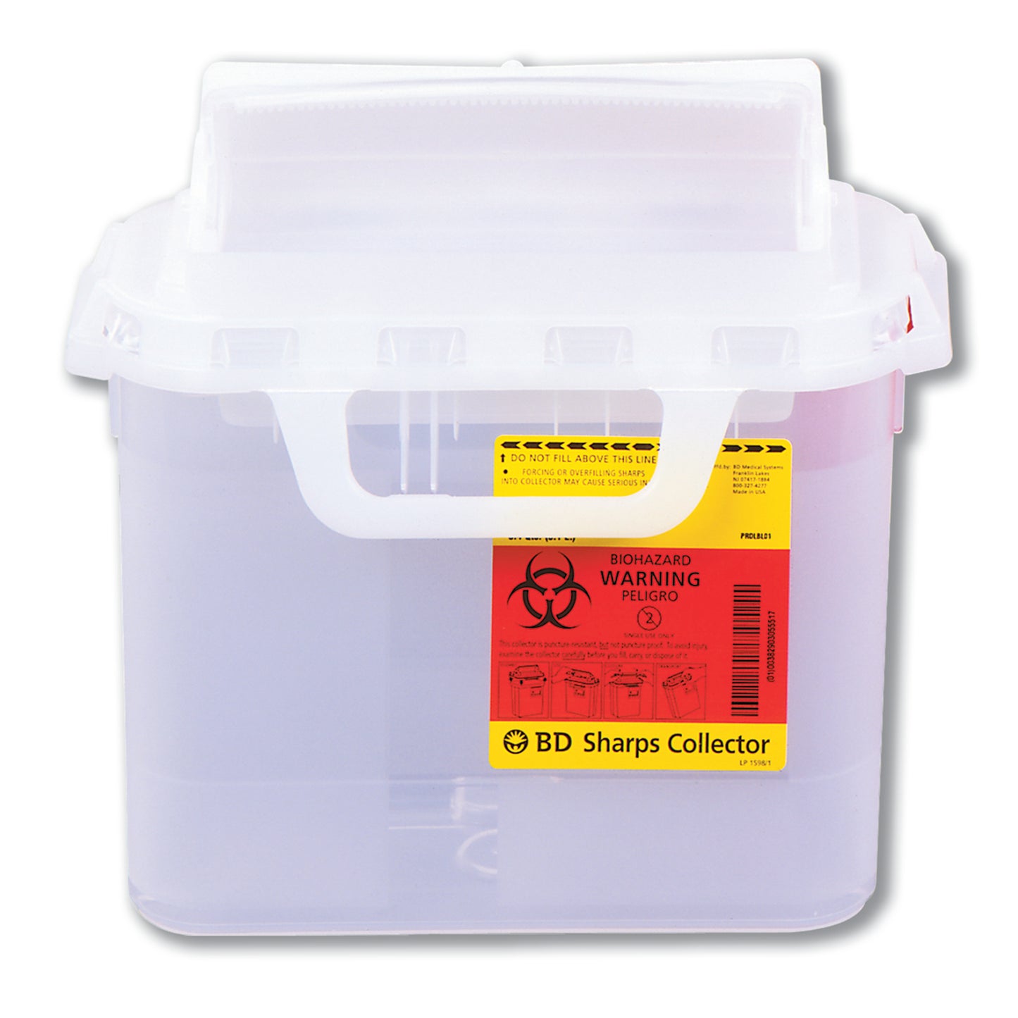 BD™ Sharps Container, 5.4 Quart, 16.6 x 11.7 x 4.5 Inch
