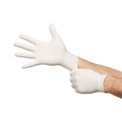 McKesson Confiderm Latex Exam Gloves Medium NonSterile Ivory Textured Fingertips Standard Cuff Length 100 per Box