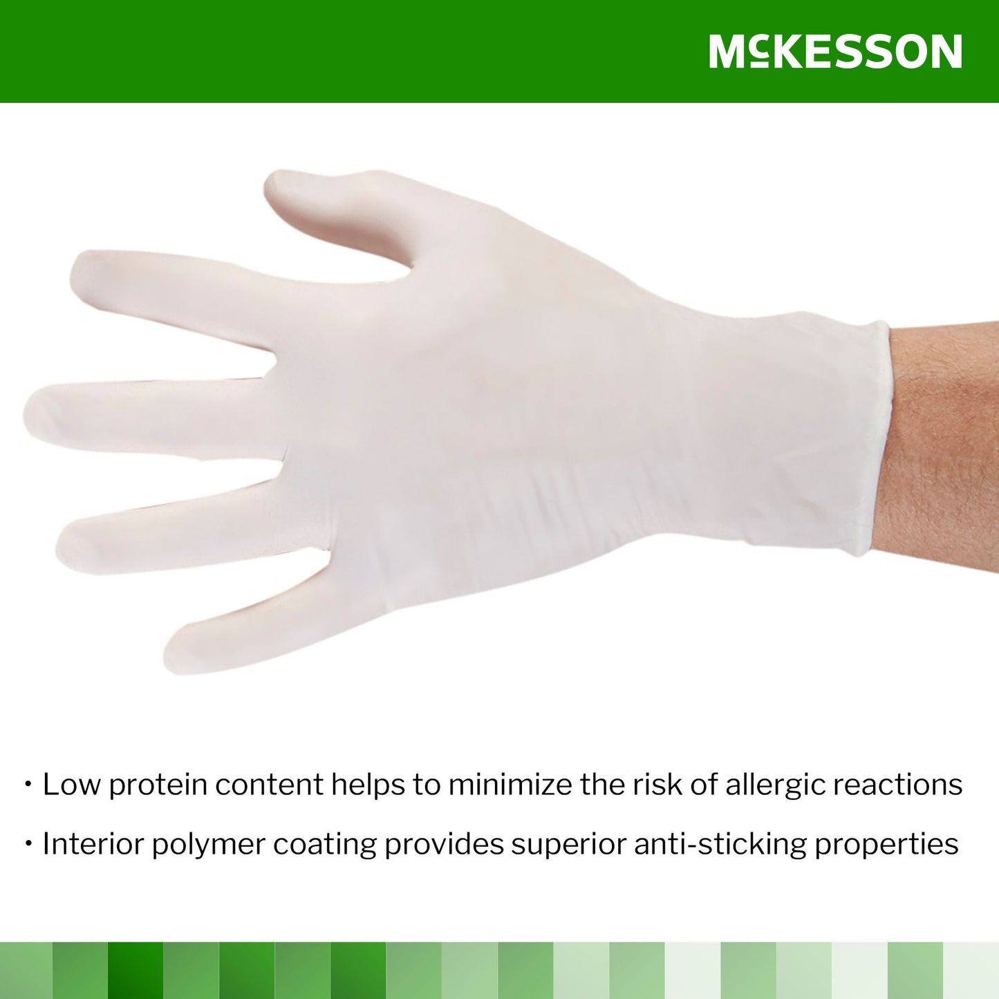 McKesson Confiderm 4.5C Latex Exam Gloves X-Large NonSterile Ivory Fully Textured 100 per Box