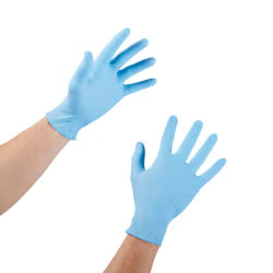 McKesson Confiderm 4.5C Nitrile Exam Gloves Large NonSterile Blue Textured Fingertips Chemo Tested 100 per Box