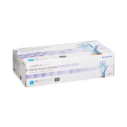 McKesson Confiderm 4.5C Nitrile Exam Gloves Large NonSterile Blue Textured Fingertips Chemo Tested 100 per Box