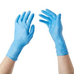 McKesson Confiderm 6.5CX Nitrile Exam Gloves Large NonSterile Blue Textured Fingertips Extended Cuff Chemo Tested 100 per Box