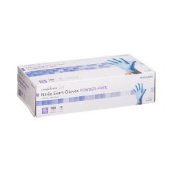 McKesson Confiderm 3.8 Nitrile Exam Gloves X-Large NonSterile Blue Textured Fingertips 100 per Box