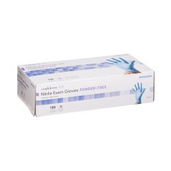 McKesson Confiderm 3.8 Nitrile Exam Gloves Large NonSterile Blue Textured Fingertips Standard Cuff Length 100 per Box