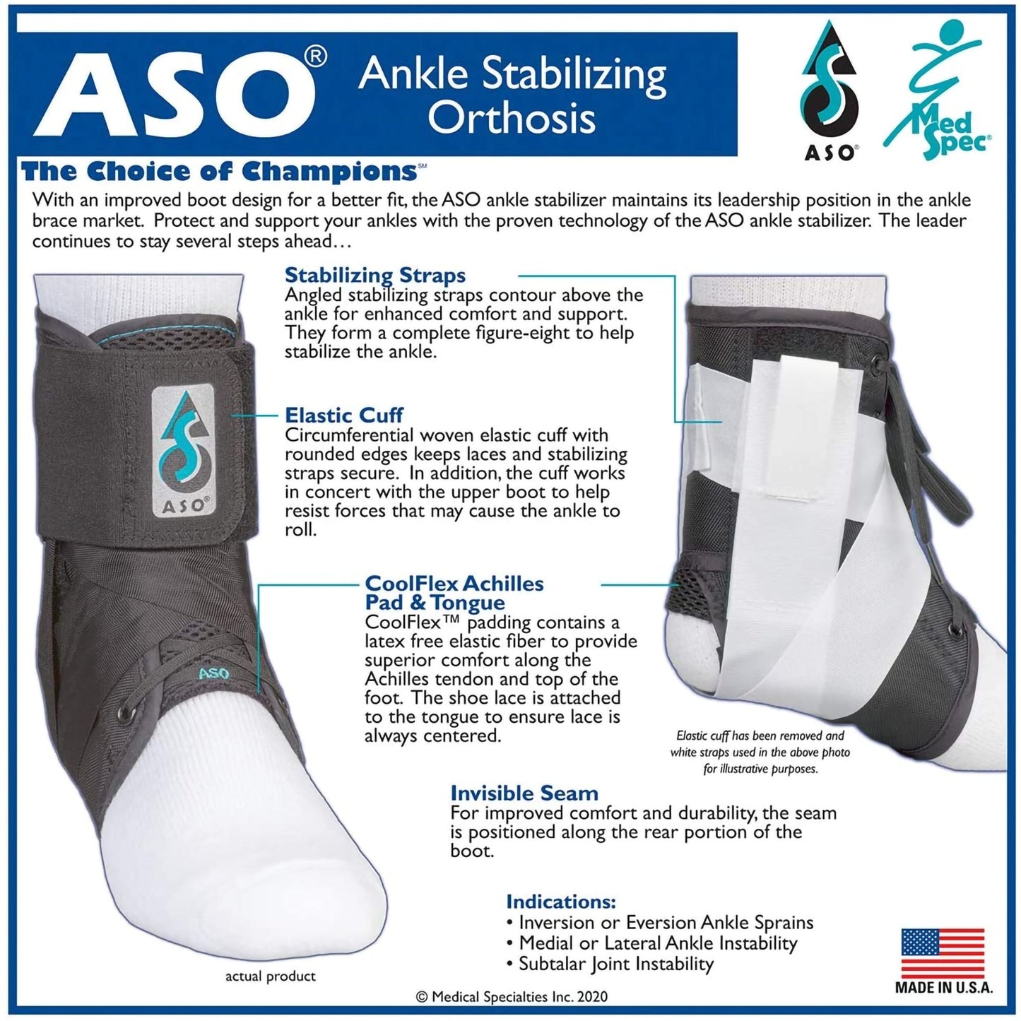ANKLE BRACE, ASO SPEED LACER SM