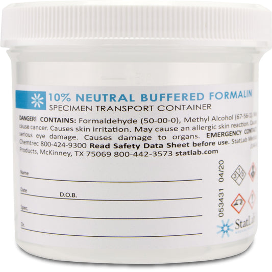 StatLab Prefilled Formalin Container, 90 mL Fill in 180 mL