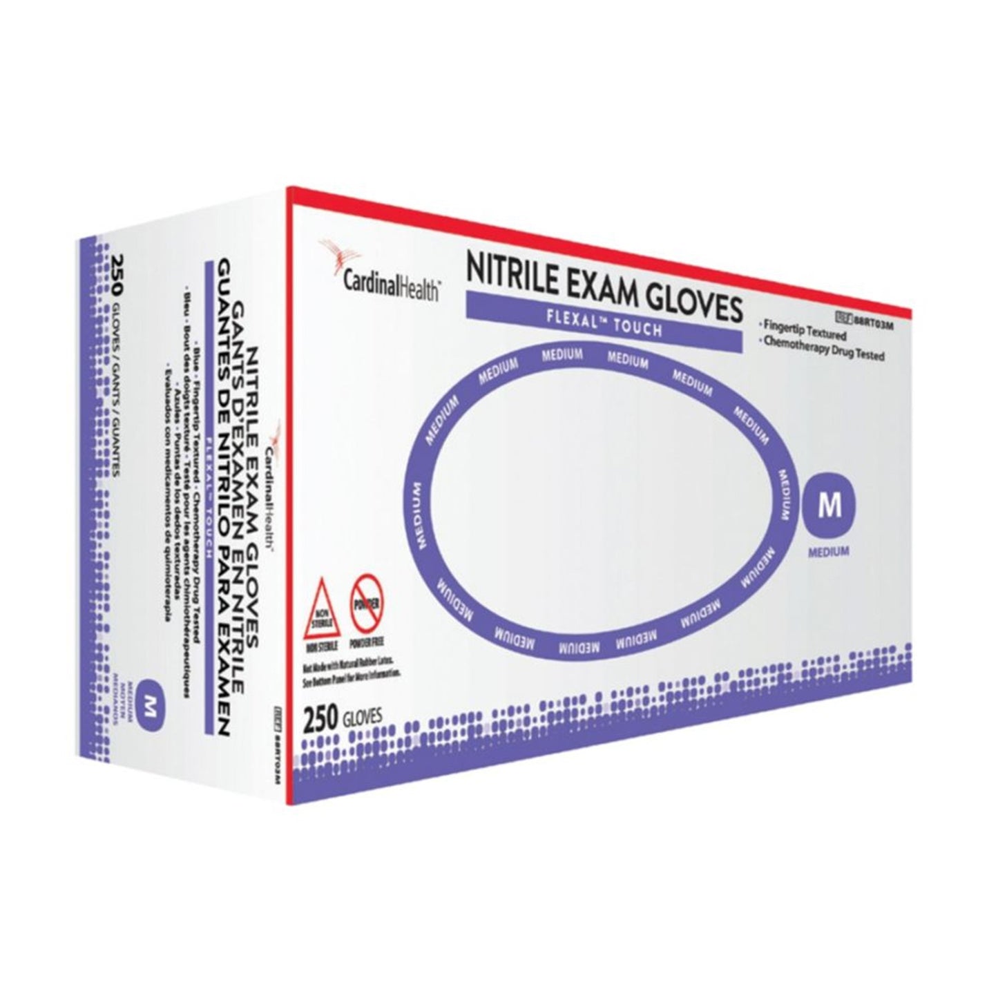 Exam Glove FLEXAL™ Touch X-Large NonSterile Nitrile Standard Cuff Length Textured Fingertips Blue Chemo Tested