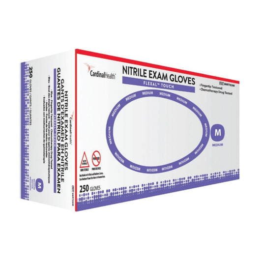 Exam Glove FLEXAL™ Touch X-Large NonSterile Nitrile Standard Cuff Length Textured Fingertips Blue Chemo Tested