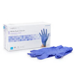 McKesson Confiderm 3.0 Nitrile Exam Gloves Large NonSterile Blue Textured Fingertips Chemo Tested 250 per Box