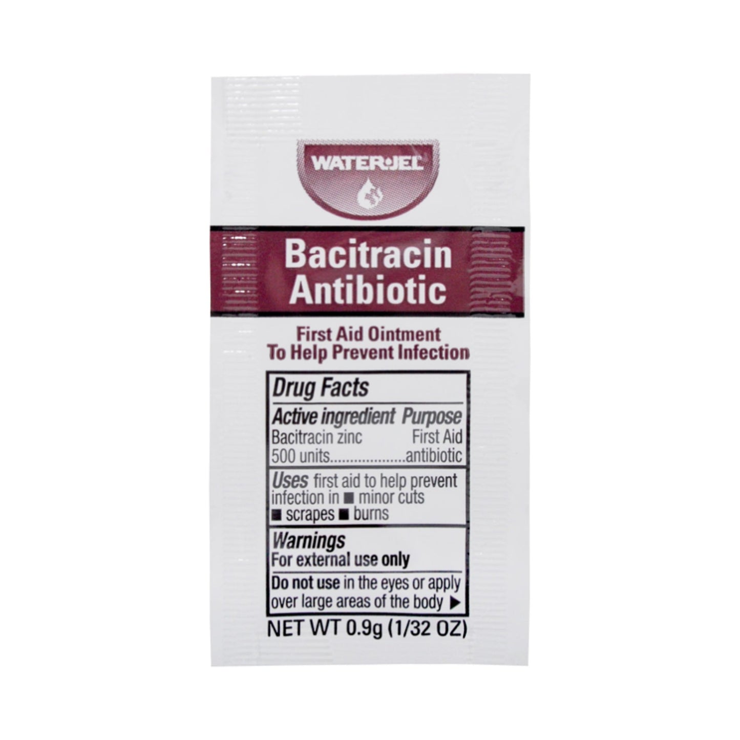 BACITRACIN+ZINC, OINT 500U/GM 0.9GM (144/BX 12/BX/CS)