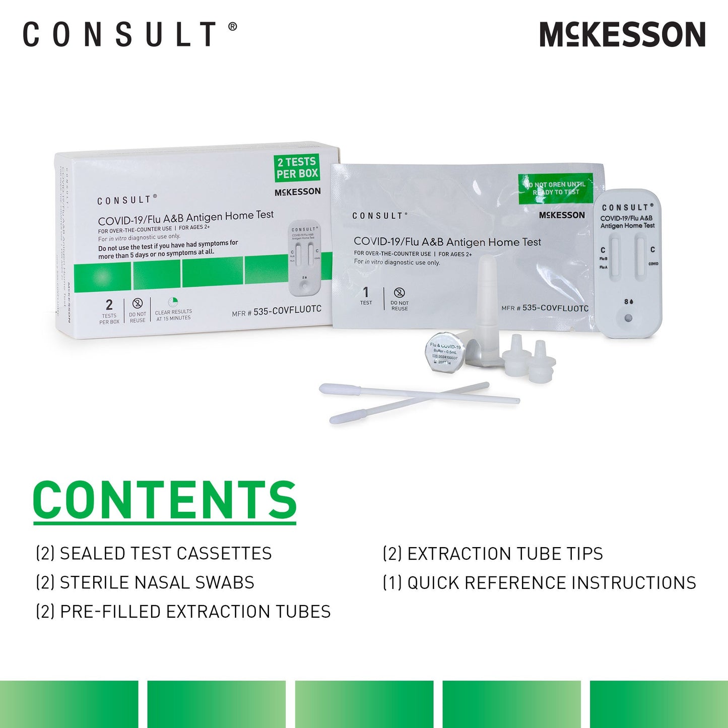 McKesson Consult® COVID-19/Flu A & B Antigen Home Test
