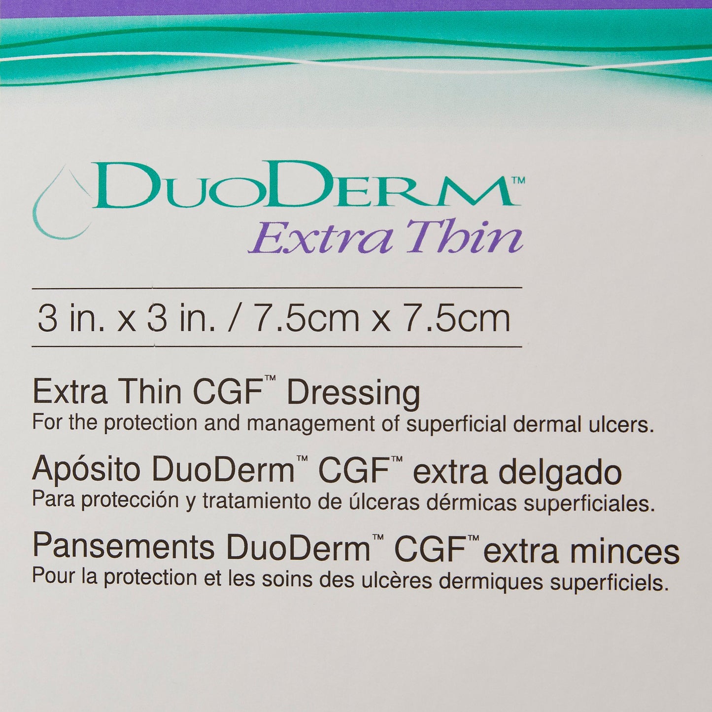 DuoDerm® Extra Thin Hydrocolloid Dressing, 3 x 3 Inch