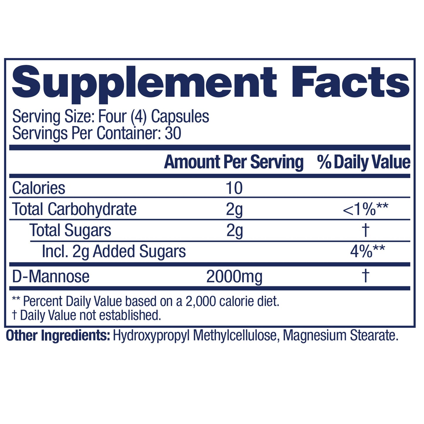 SUPPLEMENT, CAP AZO D-MANNOSE (120/BT 24BT/CS)