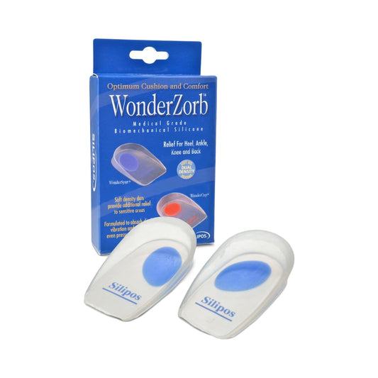 HEEL CUP, WONDER SPUR BLUE DOTLG