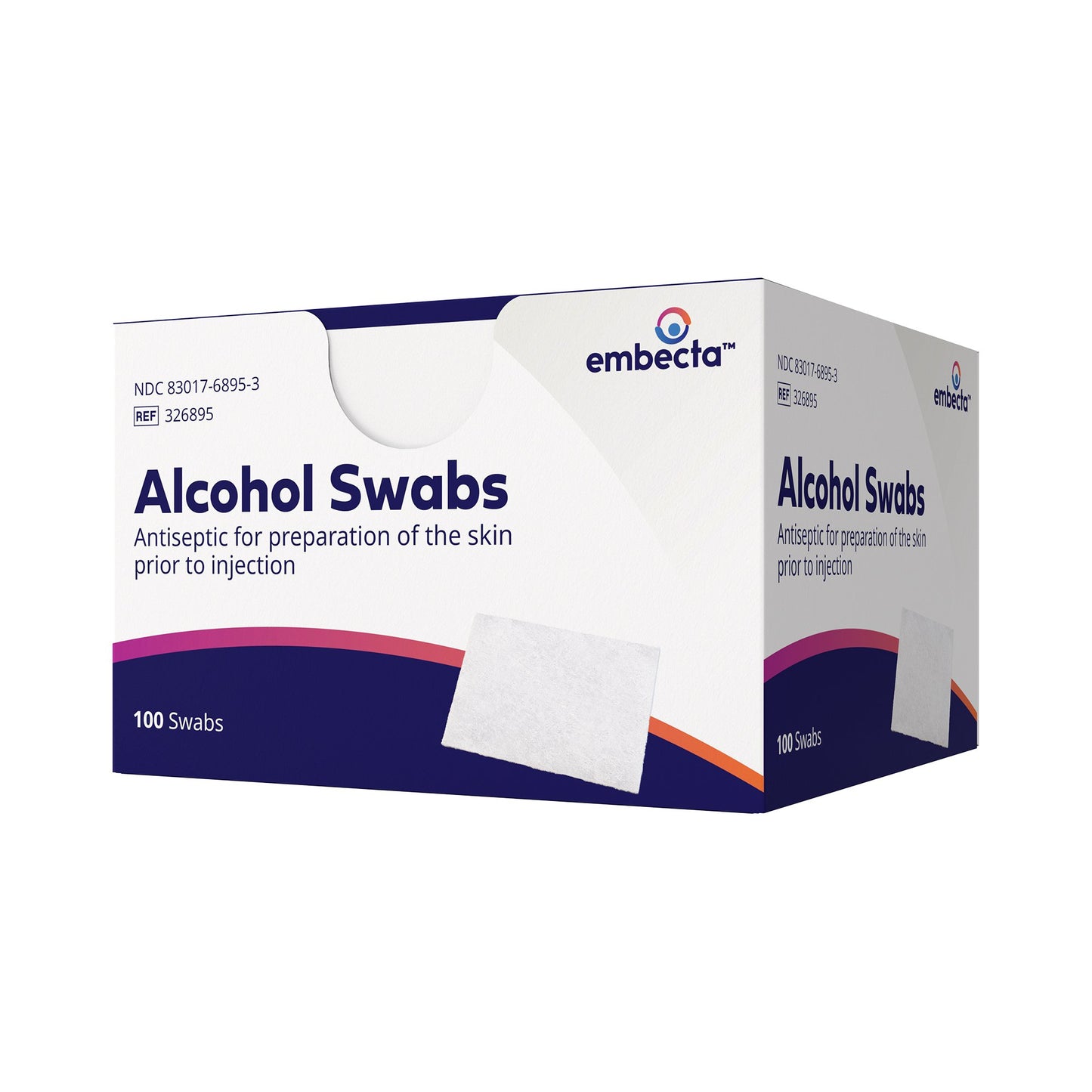 ALCOHOL SWAB REG NS 100/BX 12BX/CS BD