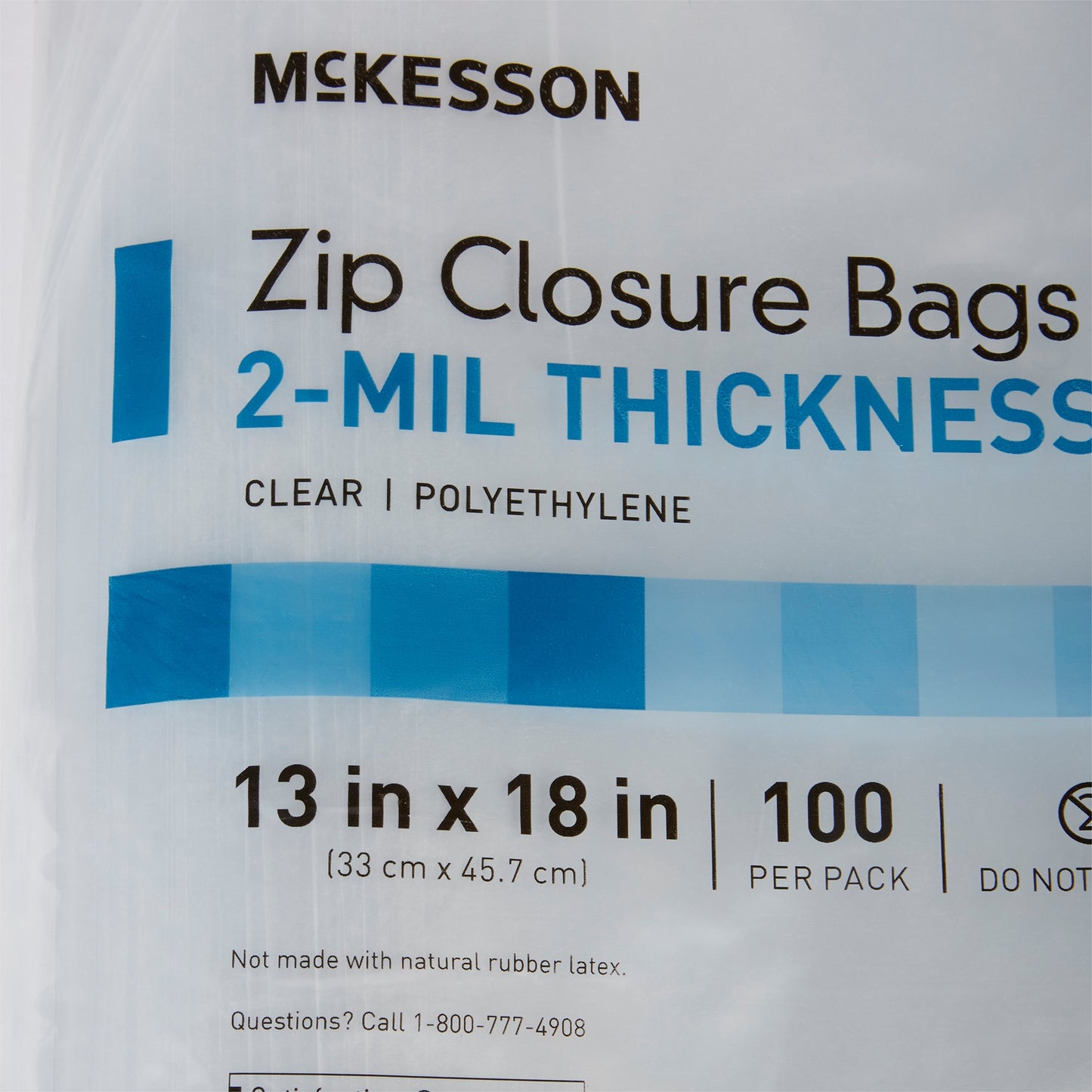BAG, ZIP CLR 13"X18" 2ML (100/PK 10PK/CS)