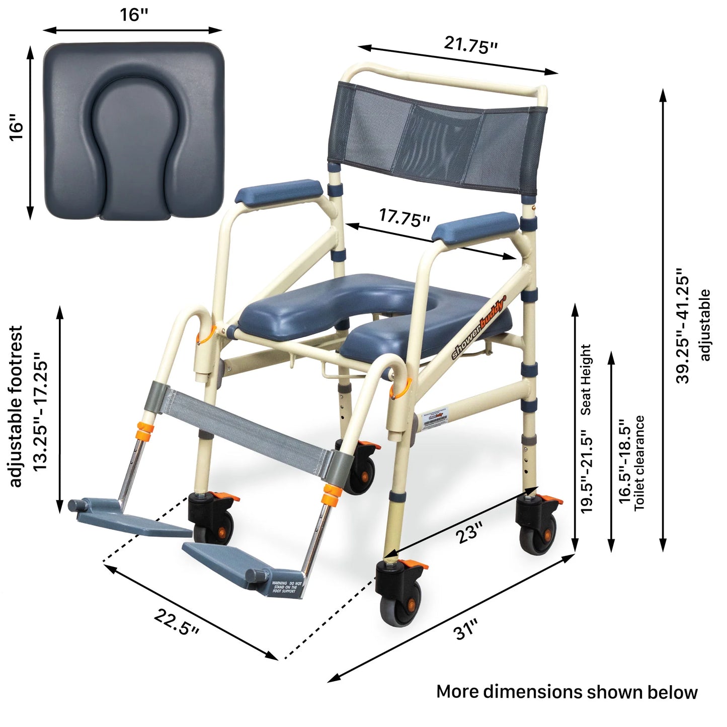 ShowerBuddy SB7e Folding Shower Chair