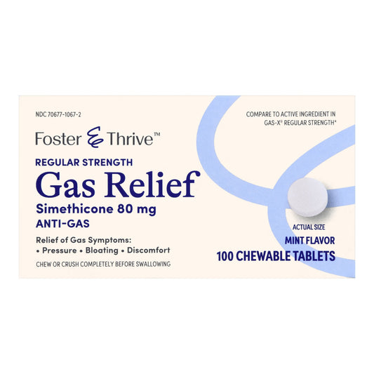 Foster & Thrive™ Gas Relief 80 mg Simethicone Chewable Tablets, Mint Flavor