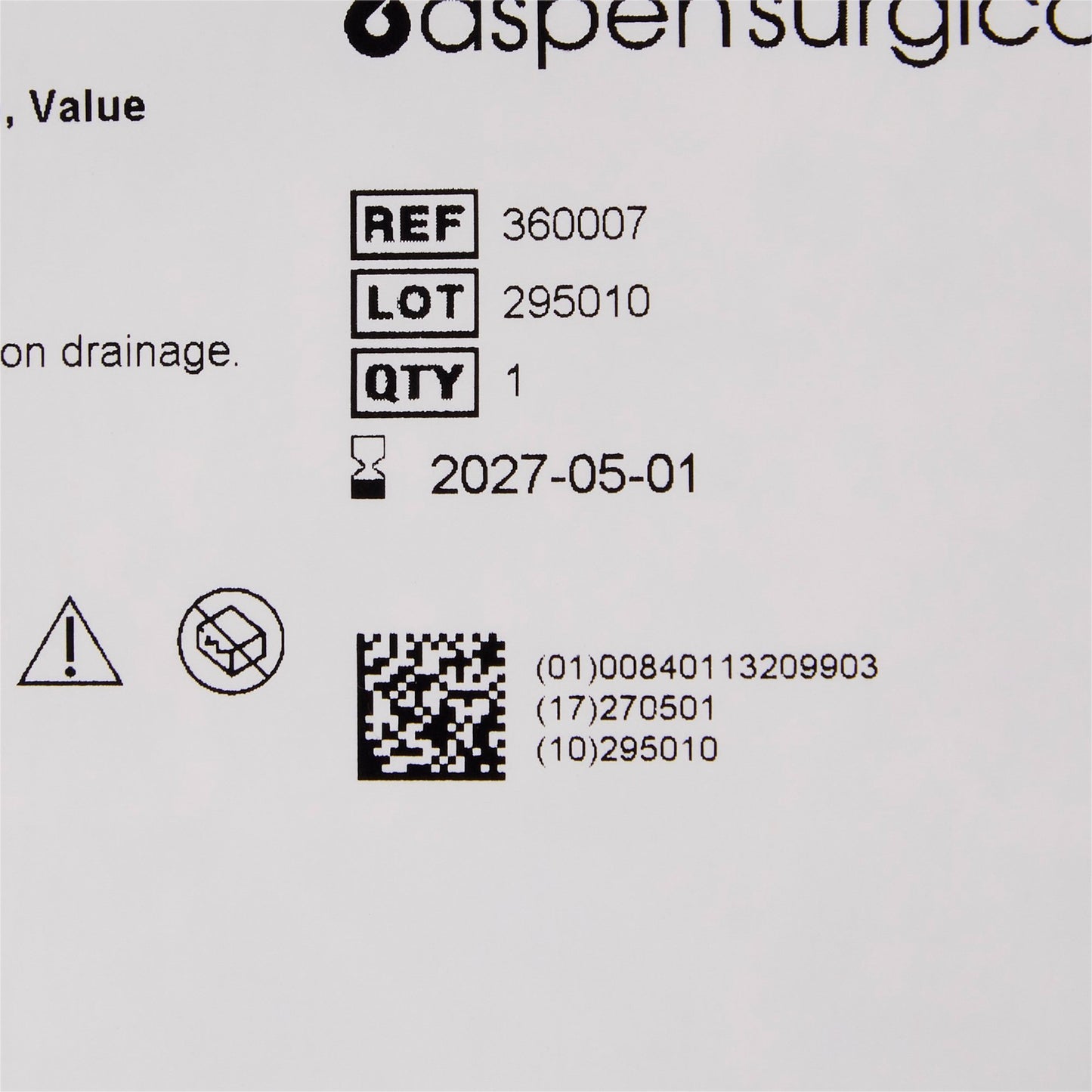 DRAIN, HUBLESS FLT 3/4 PERF 10MMX20CM (10/CS)