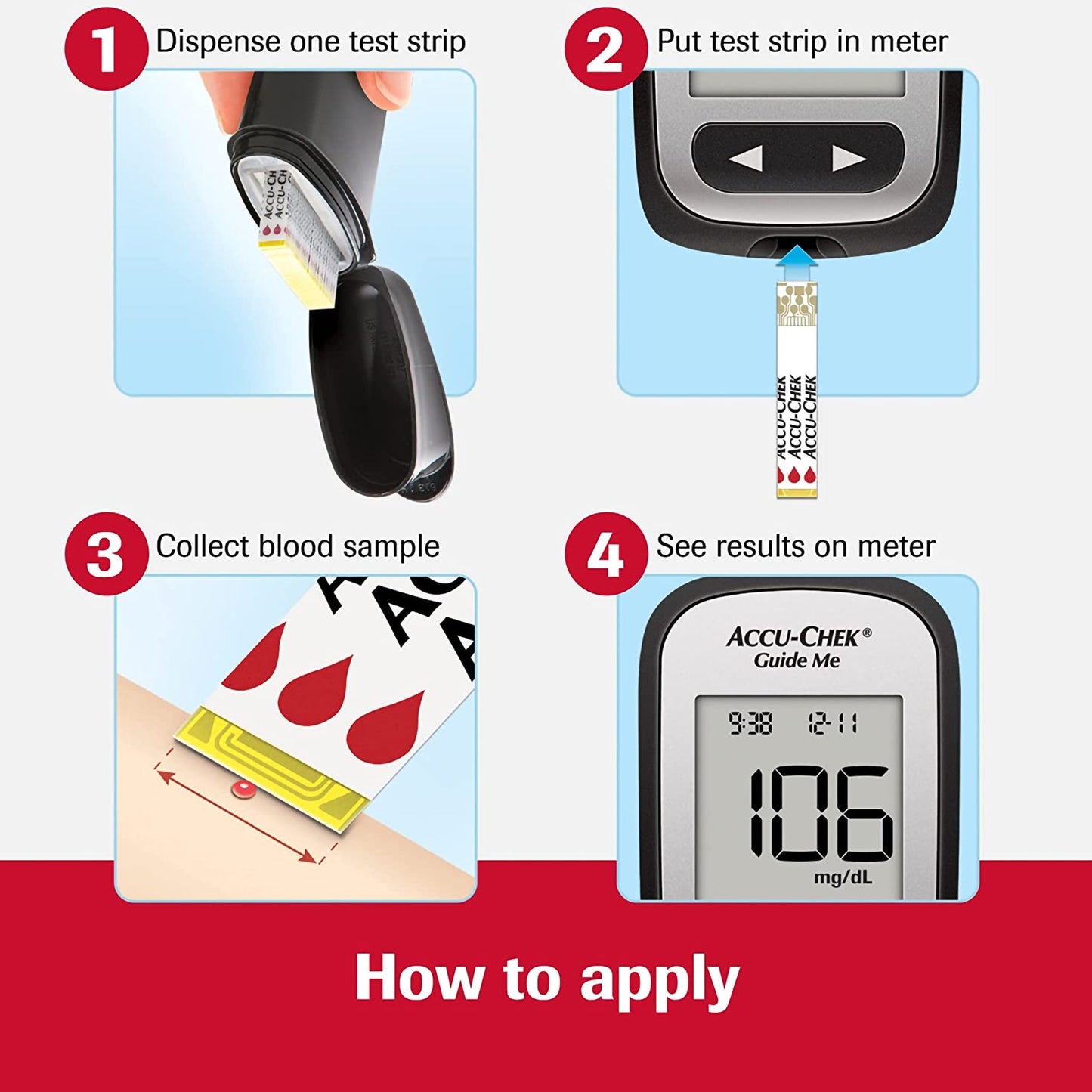TEST STRIP, BLD GLUC ACCU-CHEKGUIDE/GUIDE ME METER (100/BX
