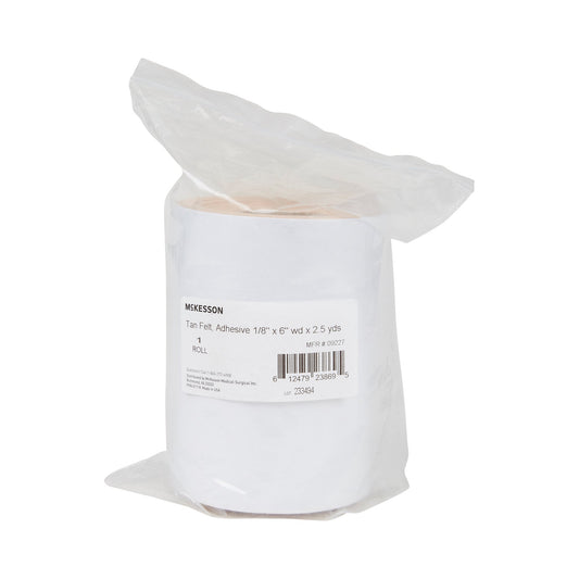 McKesson Tan Wool / Rayon Adhesive Orthopedic Felt Roll, 6 Inch x 2.5 Yard