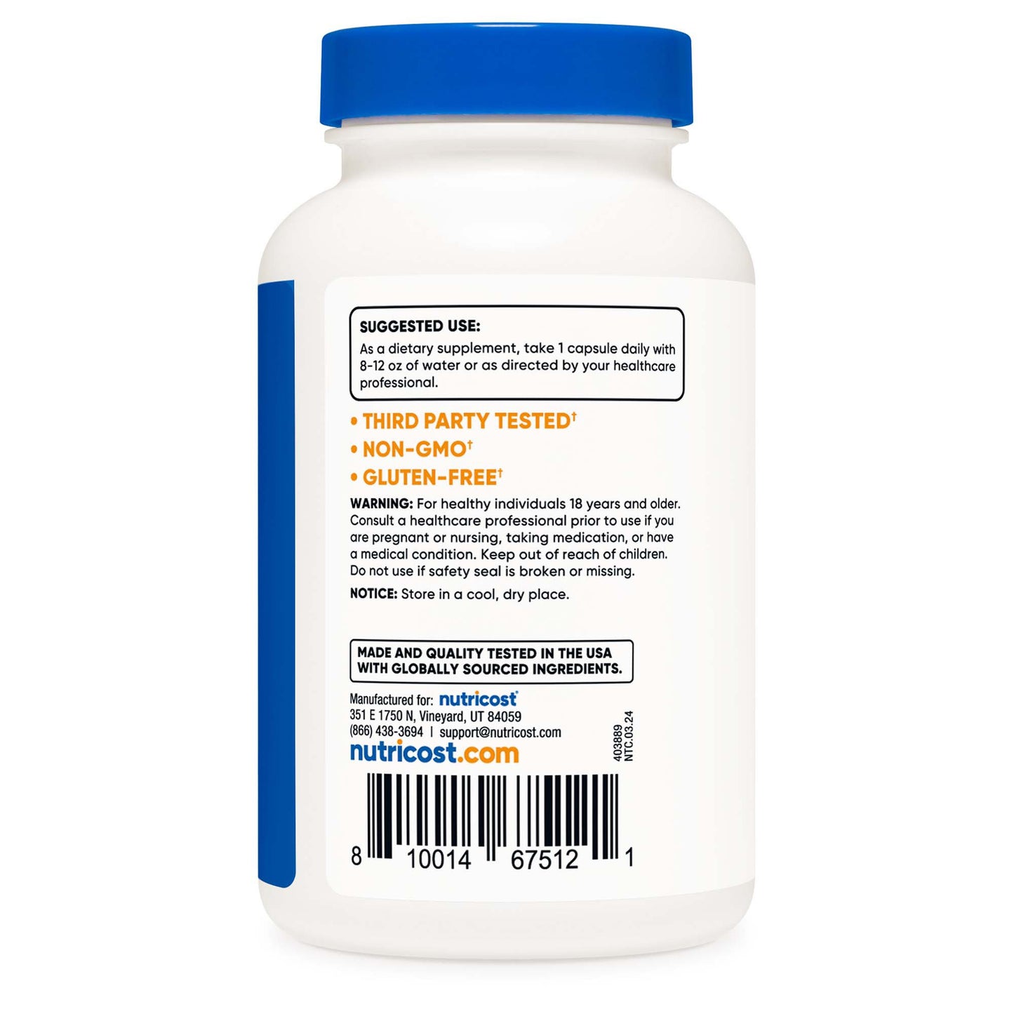 VITAMIN, CAP 5-HTP 100MG (240/BT 12BT/CS)