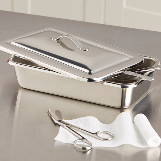 INSTRUMENT TRAY, W/STRAP HNDL CVR LF 8 7/8"X5"X2" (6/BX)