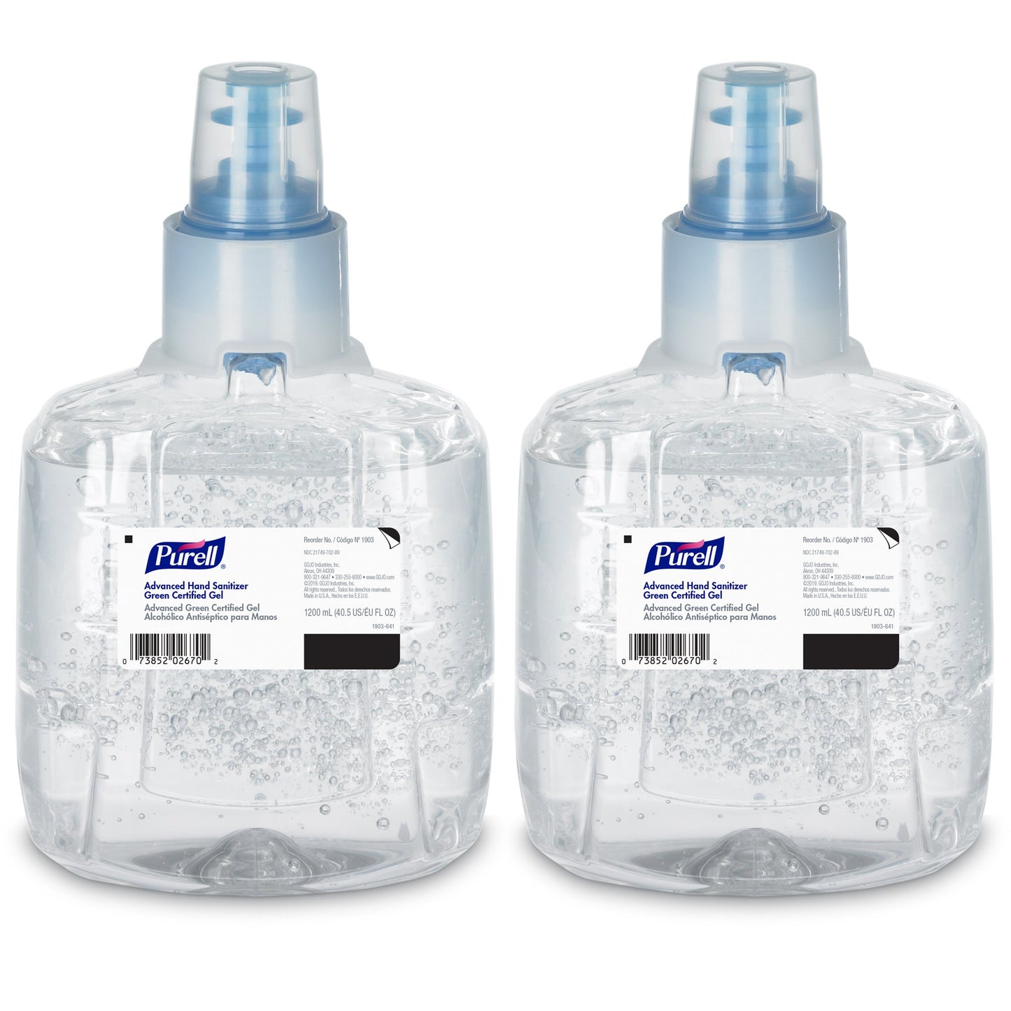 Purell® Advanced Hand Sanitizer 1,200 mL 70% Ethyl Alcohol Gel Green Certified