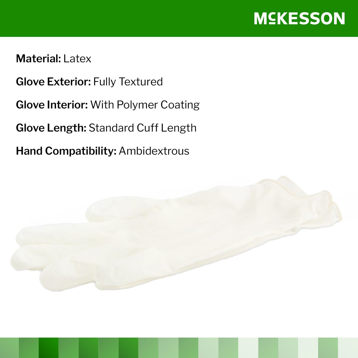 McKesson Confiderm® Latex Exam Glove, Extra Small, Ivory
