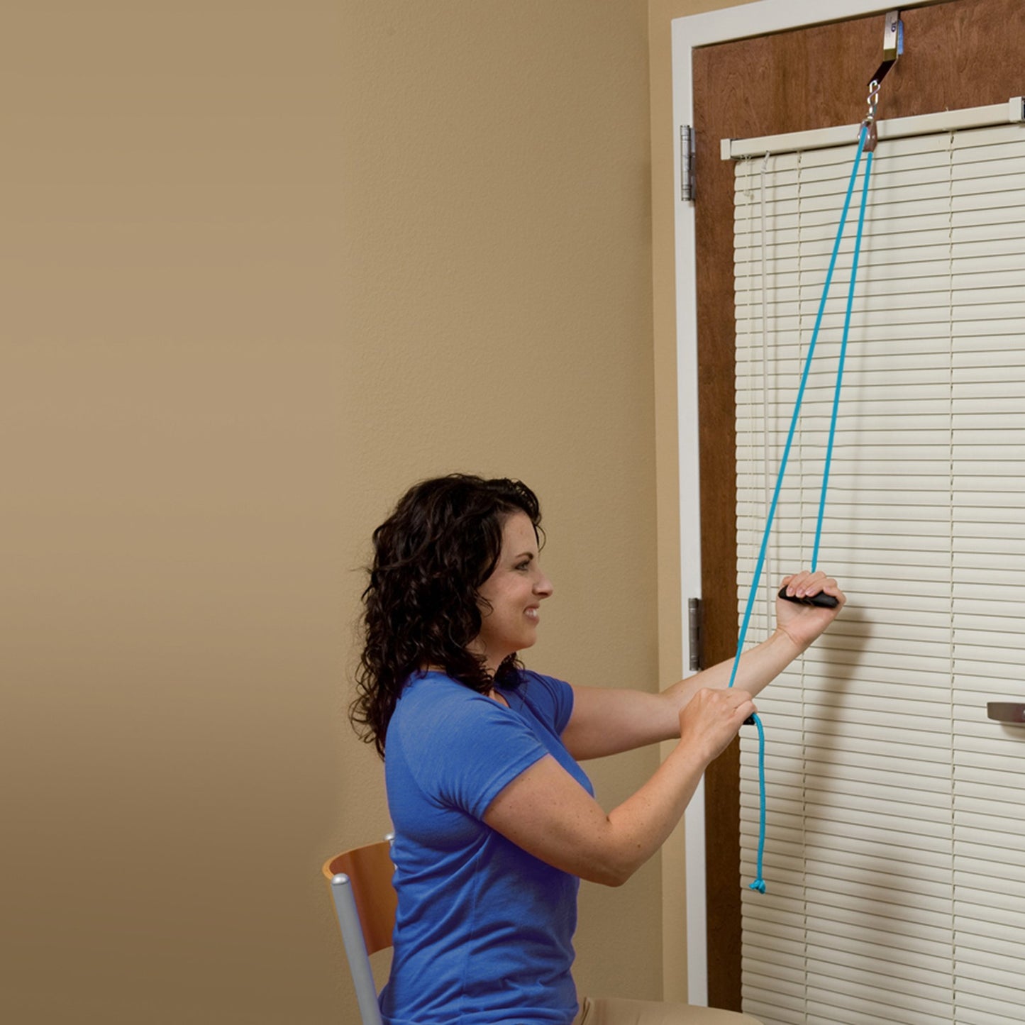 PULLEY, SHLDR THERAPY BLUE RNGR W/MTL BRCKT (50/CS